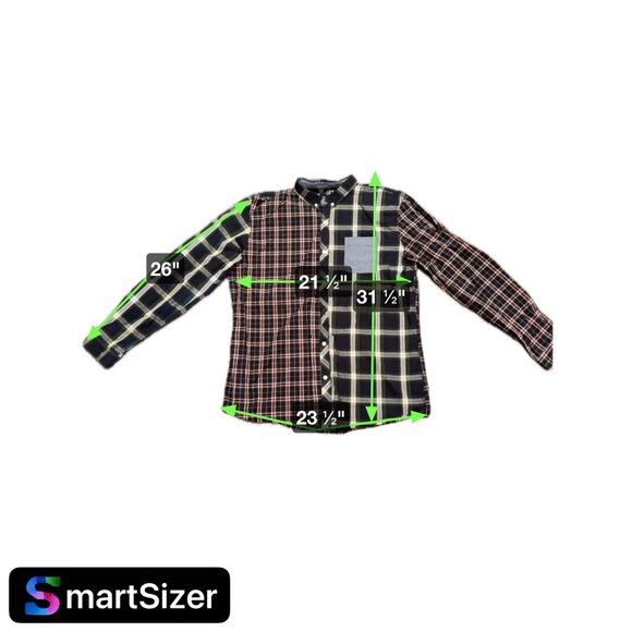 Le 31 Simons Mens Shirt XL Multicolor Plaid Semi-Fit Casual Button Down - Picture 7 of 7